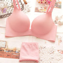 Women Padded Seamless Cotton Satin Push Up Bra And Panties Set-Skin colour-70A-JadeMoghul Inc.