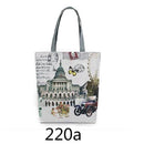 Women Paris Theme Cotton Canvas Tote Bag-220a-JadeMoghul Inc.