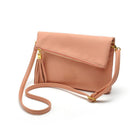 Women Patent Leather Cross Body Fold Over Bag With Tassel Charm-Black-(20cm<Max Length<30cm)-JadeMoghul Inc.