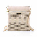 Women Patent Leather Cut Work Cross Body Bag-Beige-22x24cm-JadeMoghul Inc.