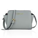 Women Patent Leather Messenger Crossbody Bag-Gray-JadeMoghul Inc.