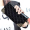 Women Patent leather Quilted Multi Pocket Zipper Wallet-Black-JadeMoghul Inc.