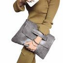 Women Patent Leather Stylish Envelope Clutch-Gray-JadeMoghul Inc.