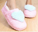 Women Plush Heart Soft And Cozy House Slippers