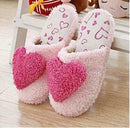 Women Plush Heart Soft And Cozy House Slippers