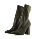 Women Pointed Toe Elastic Calf Boots-green-4-JadeMoghul Inc.