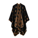 Women Polka Dot Cape /Poncho Wrap-2-JadeMoghul Inc.