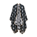 Women Polka Dot Cape /Poncho Wrap-5-JadeMoghul Inc.
