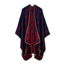 Women Polka Dot Cape /Poncho Wrap-7-JadeMoghul Inc.