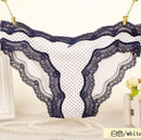 Women Polyester silk And Lace Panties-white XK-S-JadeMoghul Inc.