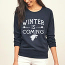 Women Printed Front Pullover Sweatshirt-dark blue-S-JadeMoghul Inc.
