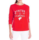 Women Printed Front Pullover Sweatshirt-red-S-JadeMoghul Inc.
