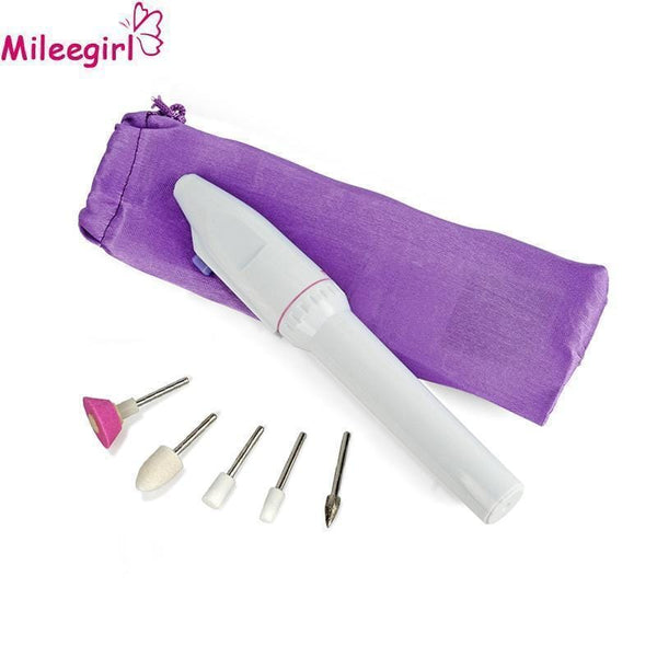 Women Professional Electric Nail Art File With 5 Bits--JadeMoghul Inc.