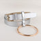 Women PU Leather Slim Belt With Decorative Heavy Metal Loop-silver gold-JadeMoghul Inc.