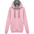 Women Pullover Drawstring Hoodie-pink-M-JadeMoghul Inc.