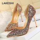 Women Pumps Extrem Sexy High Heels Women Shoes Thin Heels Female Shoes Wedding Shoes Gold Sliver White Ladies Shoes-Black-4.5-JadeMoghul Inc.