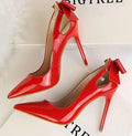 Women Pumps - High Heel Dress Shoes - Women Stilettos-Red-4.5-JadeMoghul Inc.