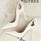 Women Pumps - High Heel Dress Shoes - Women Stilettos-White-4.5-JadeMoghul Inc.