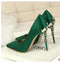 Women Pumps / High Thin Heel Metal Stilettos-green-6-JadeMoghul Inc.