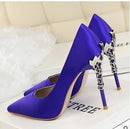 Women Pumps / High Thin Heel Metal Stilettos-silver gray-6-JadeMoghul Inc.