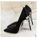 Women Pumps / High Thin Heel Metal Stilettos-silver gray-6-JadeMoghul Inc.