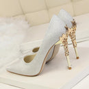 Women Pumps / High Thin Heel Metal Stilettos-silver gray-6-JadeMoghul Inc.