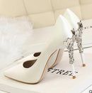 Women Pumps / High Thin Heel Metal Stilettos-white-6-JadeMoghul Inc.