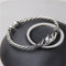 Women Pure 100% 925 Sterling Silver Twist rope Design Cuff Bracelet--JadeMoghul Inc.