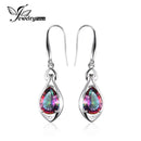 Women Pure 925 Sterling Silver Mystic Topaz Dangle Earrings--JadeMoghul Inc.