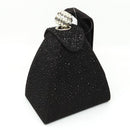Women Pyramid Shaped Evening Wristlet With Rhinestone Detailing-same as photo-JadeMoghul Inc.