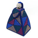 Women Pyramid Shaped Evening Wristlet With Rhinestone Detailing-same as photo 7-JadeMoghul Inc.