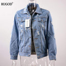 Women Regular Length Basic Denim Jacket AExp