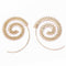 Women Romantic Ethnic Spiral Hoop Earrings-Gold-JadeMoghul Inc.