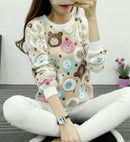 Women's Cute Teddy Bear/Panda Warm Round Neck Sweater