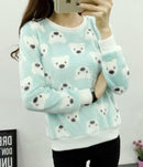 Women's Cute Teddy Bear/Panda Warm Round Neck Sweater