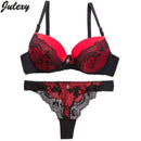 Women's Lingerie  Padded Push Up Bra And Lace Panties Set AExp