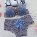 Women's Lingerie  Padded Push Up Bra And Lace Panties Set AExp