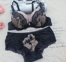 Women's Lingerie  Padded Push Up Bra And Lace Panties Set AExp