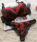 Women's Lingerie  Padded Push Up Bra And Lace Panties Set AExp