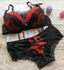 Women's Lingerie  Padded Push Up Bra And Lace Panties Set AExp
