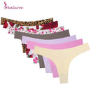 Women Seamless Cotton Brazilian Briefs-Beige-L-JadeMoghul Inc.
