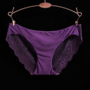 Women Seamless Cotton Breathable Lace Panties-purple-L-JadeMoghul Inc.