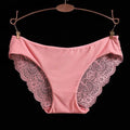 Women Seamless Cotton Breathable Lace Panties-watermelon red-L-JadeMoghul Inc.
