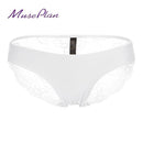 Women Seamless Cotton Breathable Lace Panties-white-L-JadeMoghul Inc.