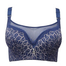 Women Sexy Floral Lace Underwire Push Up Bra-dark blue-C-85 38-JadeMoghul Inc.