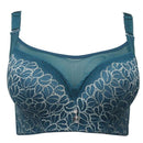 Women Sexy Floral Lace Underwire Push Up Bra-green-B-75 34-JadeMoghul Inc.