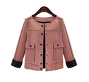 Women Short Faux Leather Jacket