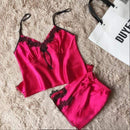 Women Silk Camisole And Short 2 Piece Sleep Set