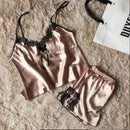 Women Silk Camisole And Short 2 Piece Sleep Set