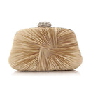 Women Silk Pleated Bow Evening Clutch-apricot-JadeMoghul Inc.
